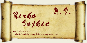 Mirko Vojkić vizit kartica